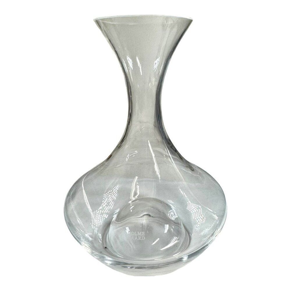 Holmegaard Glass Wine Decanter Clear Vase 12" Modern Elegance For Home Decor